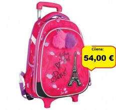 Ruksak školski s kotačićima XT Paris Fashion Girl